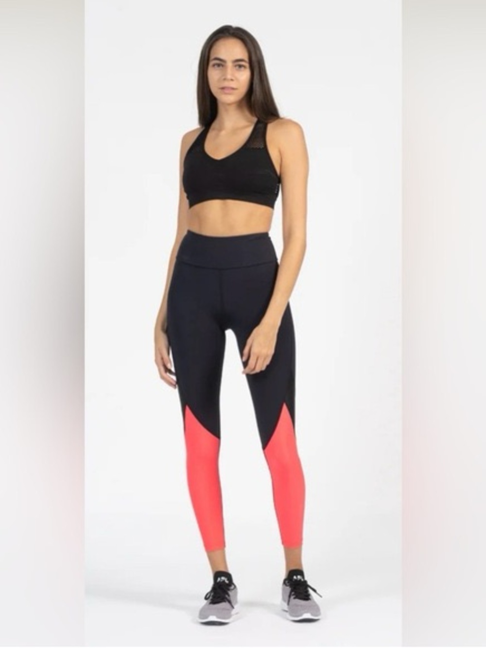 ALALA High-Waist Athletic Leggings - Black & Coral watermelon